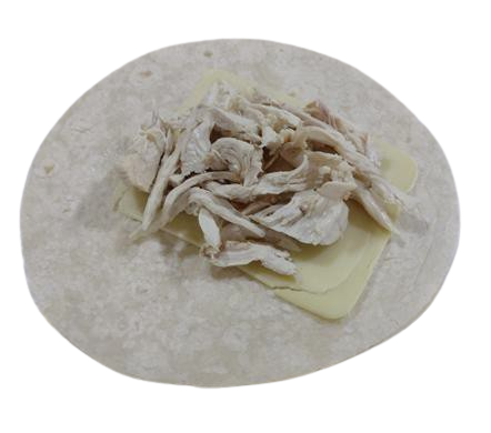 Rollo de pollo abierto